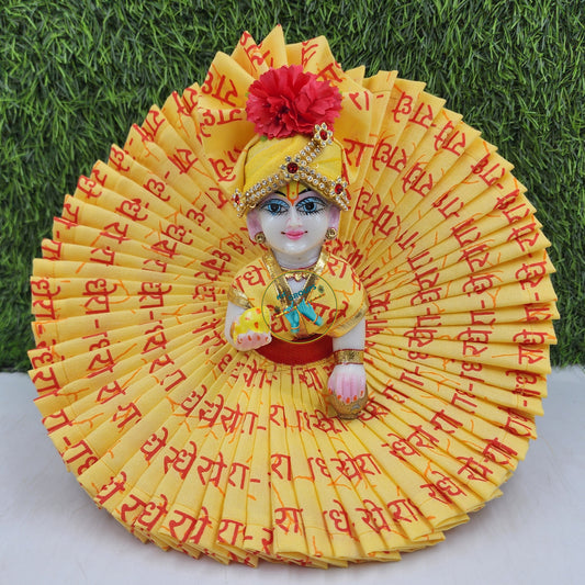 Yellow Radhe Premium Summer Dress for laddu gopal ji