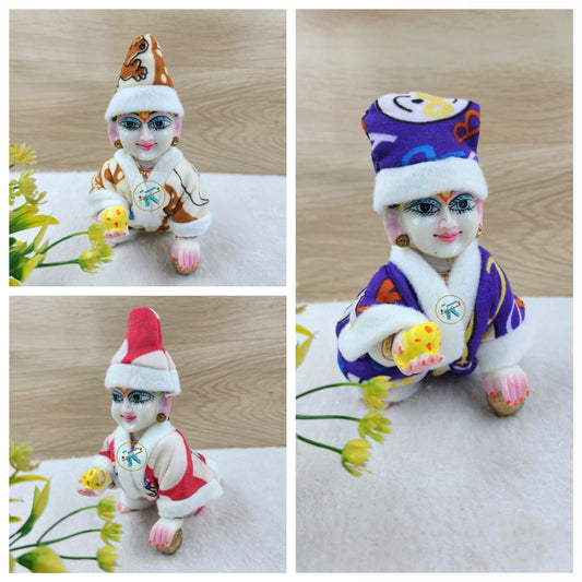 Laddu Gopal attach winter suit (Pack of 3) [Random Color]
