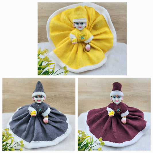 Cute Winter Special Dress Pack of 3 ( Random color and print )