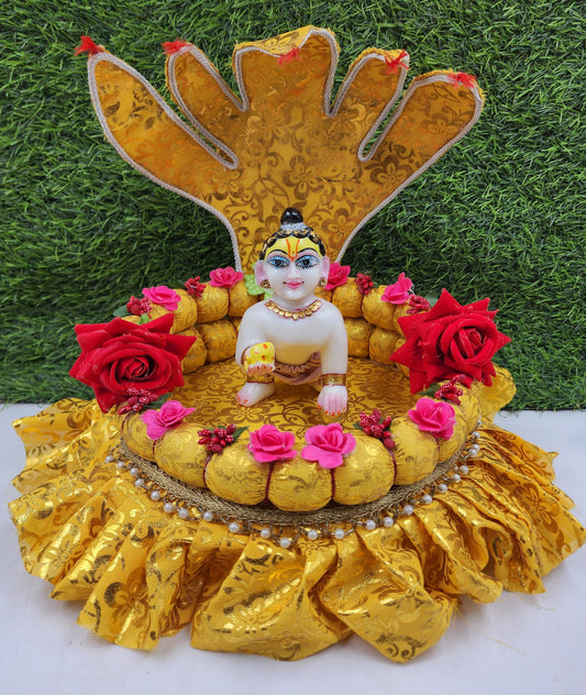 Beautiful Seshnag round singhasan for Laddu Gopal Ji
