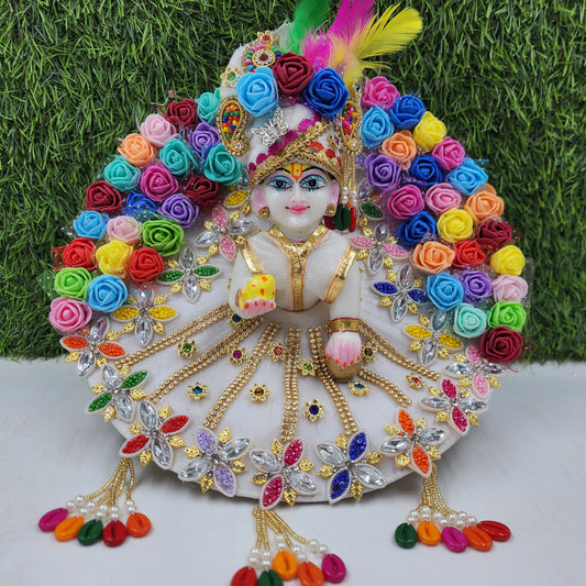 Multi foam flower dress for laddu gopal ji