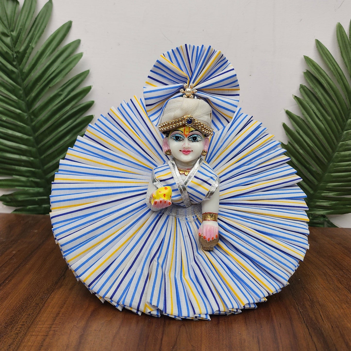 Blue yellow Premium Summer Dress for laddu gopal ji
