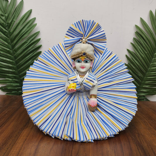 Blue yellow Premium Summer Dress for laddu gopal ji