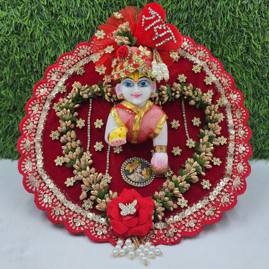 Red Heart Dress for Laddu Gopal Ji