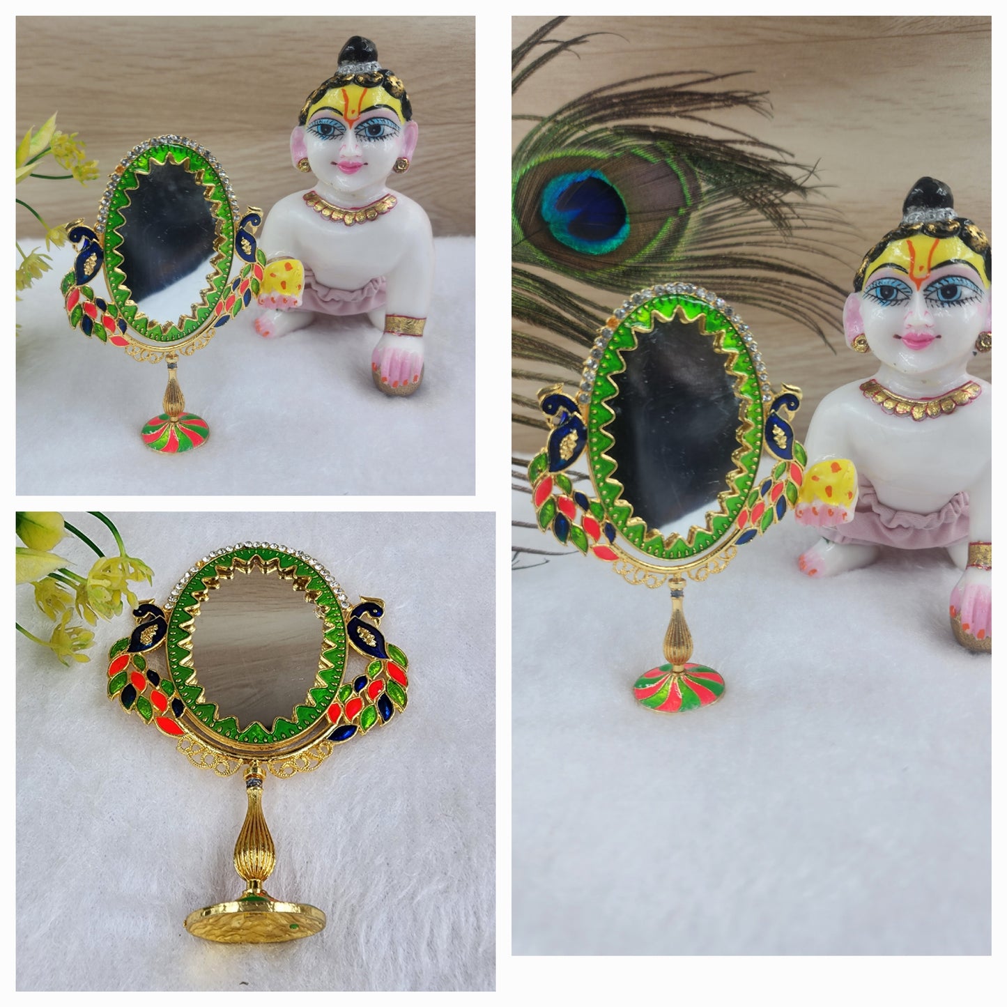 Beautiful mirror for laddu gopal ji (pack of 1)