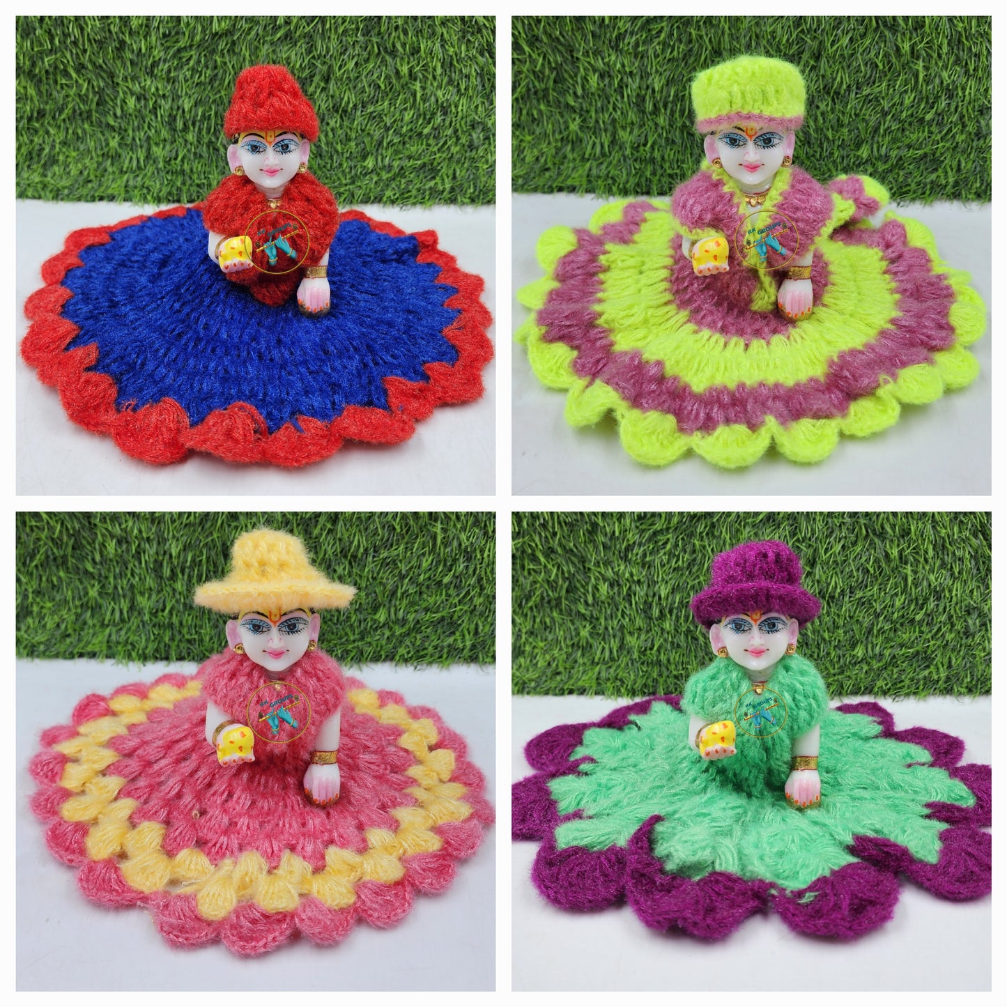 Woolen Dress Combo Pack of 4 ( Random  color and print )