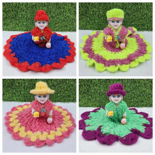 Woolen Dress Combo Pack of 4 ( Random  color and print )