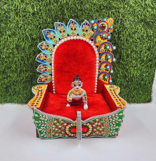 Pushpak singhasan for laddu gopal ji , wooden material