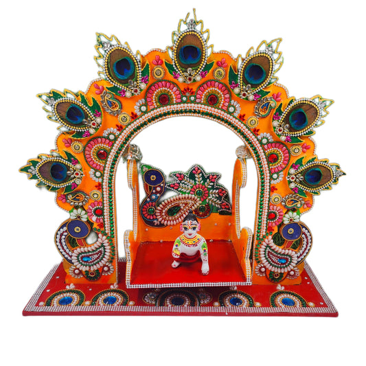 Heavy Designer Jhula For Laddu gopal ji { box packing }