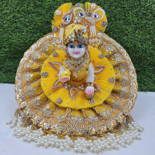 Janmashtami Special Yellow heavy dress for laddu gopal ji
