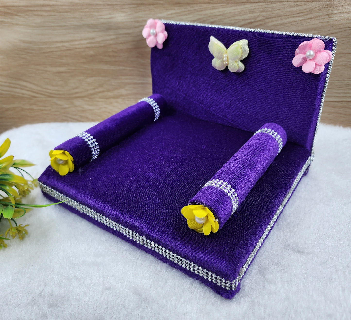 Beautiful singhasan for laddu gopal ji colour [ purple ]