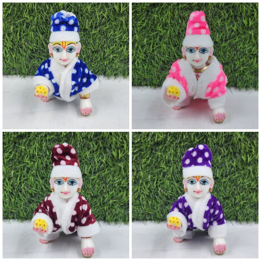 Dot style Topi nikkar suit for laddu gopal ji pack of 4 (Random colour)