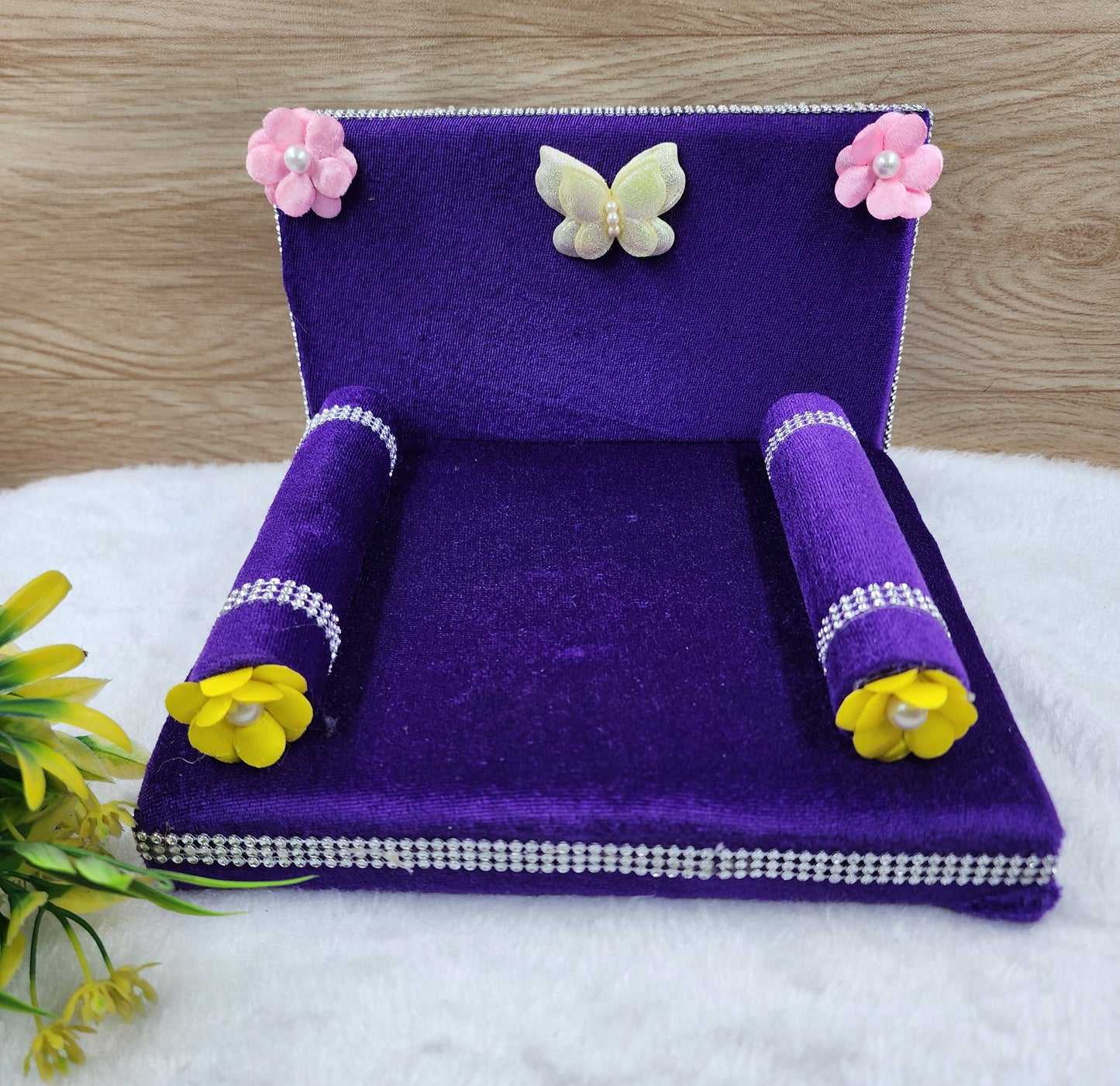 Beautiful singhasan for laddu gopal ji colour [ purple ]