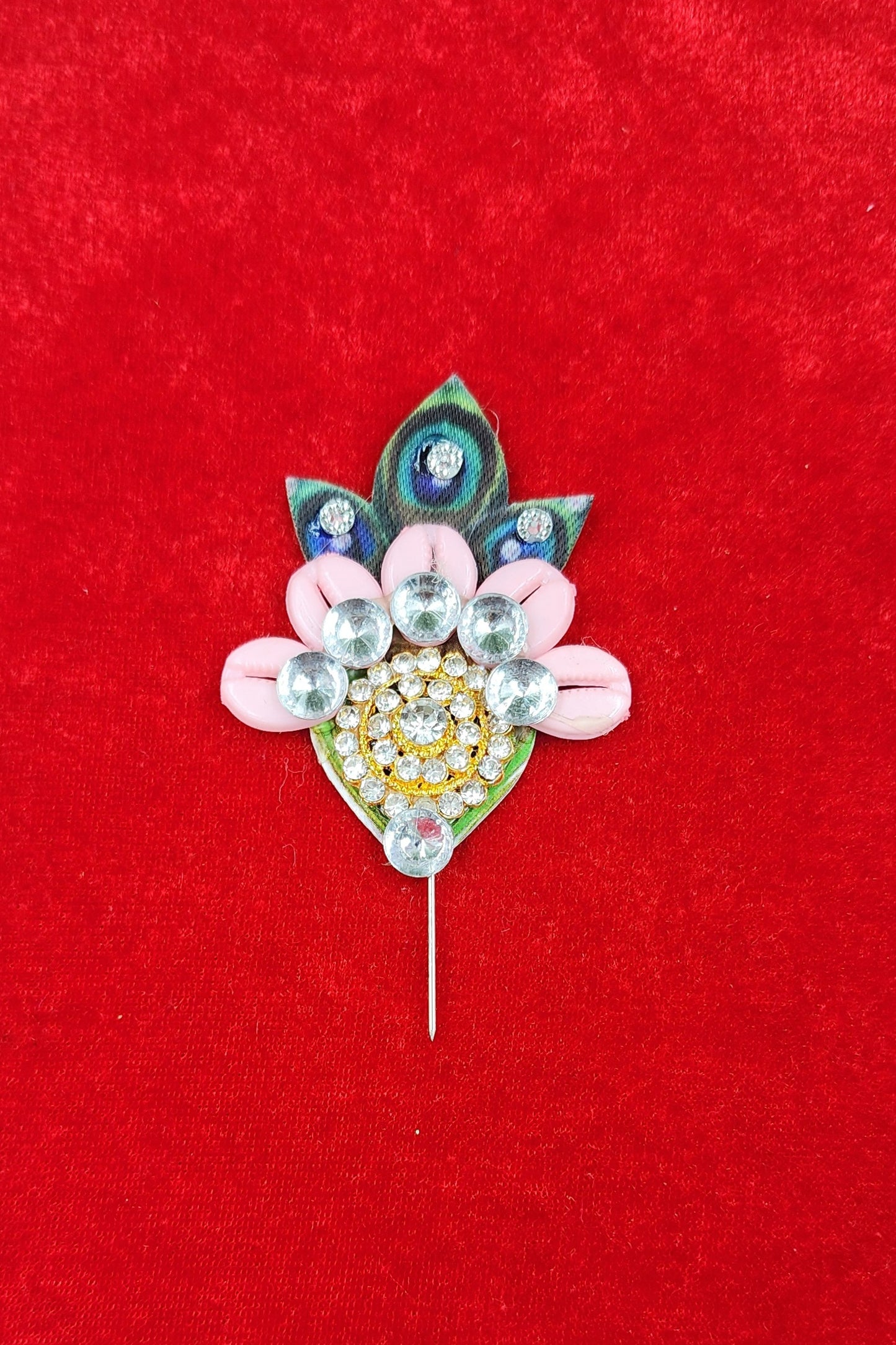 beautiful laddu gopal morpankh heavy design kalngi [KG - 5 ] ( random colour )