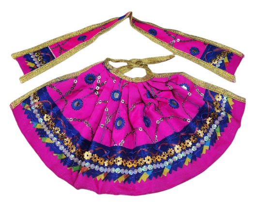 Beautiful readymade pink dress for mata rani