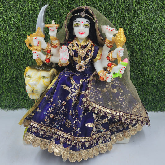 Beautiful Purple dress for Mata Rani