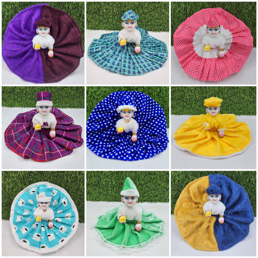 Winter Special Gher dress Combo Pack of 8+1 Free Dress (Random Color and design) size [ 0-6]