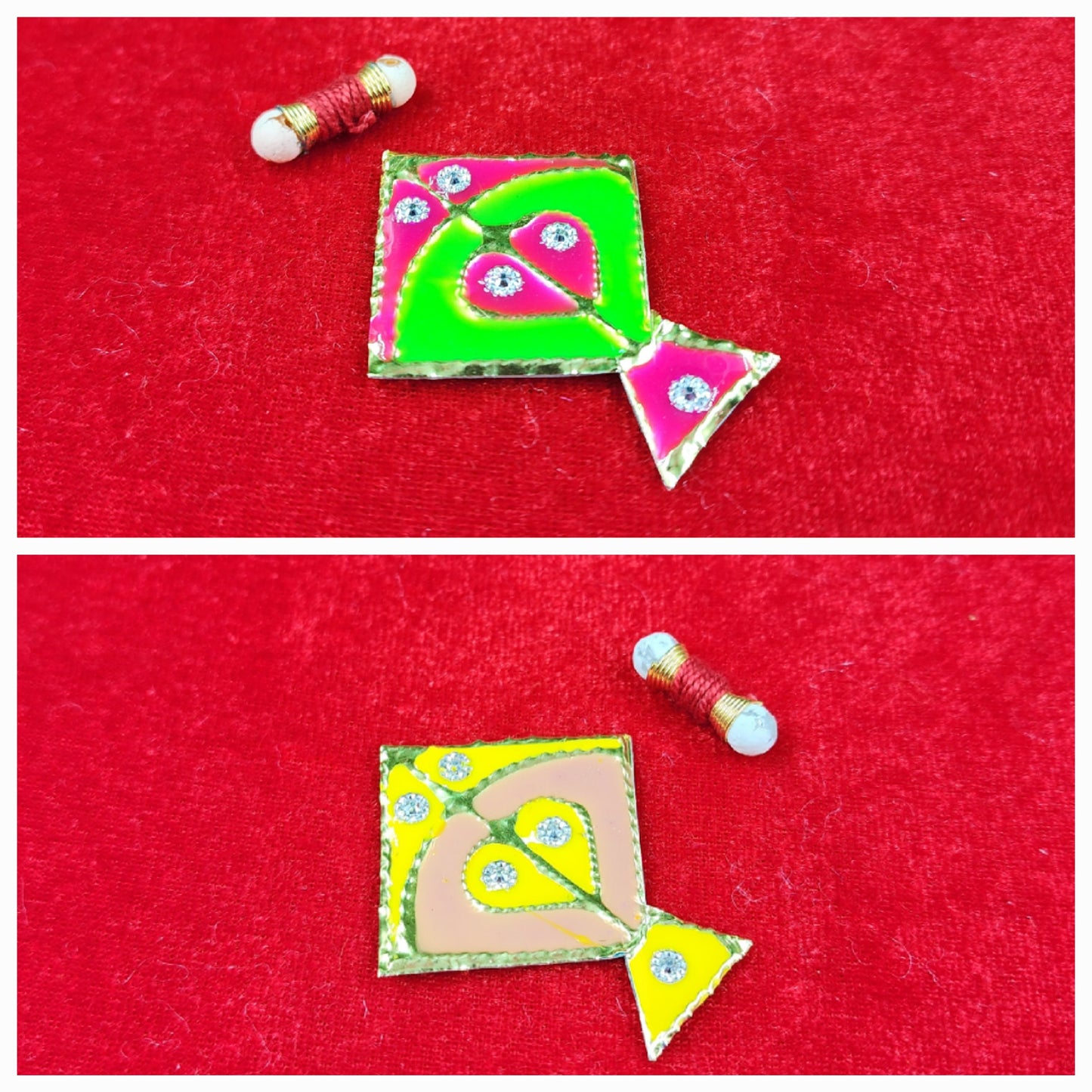 Makar sankranti Special kite and charkhi. Pack of 2