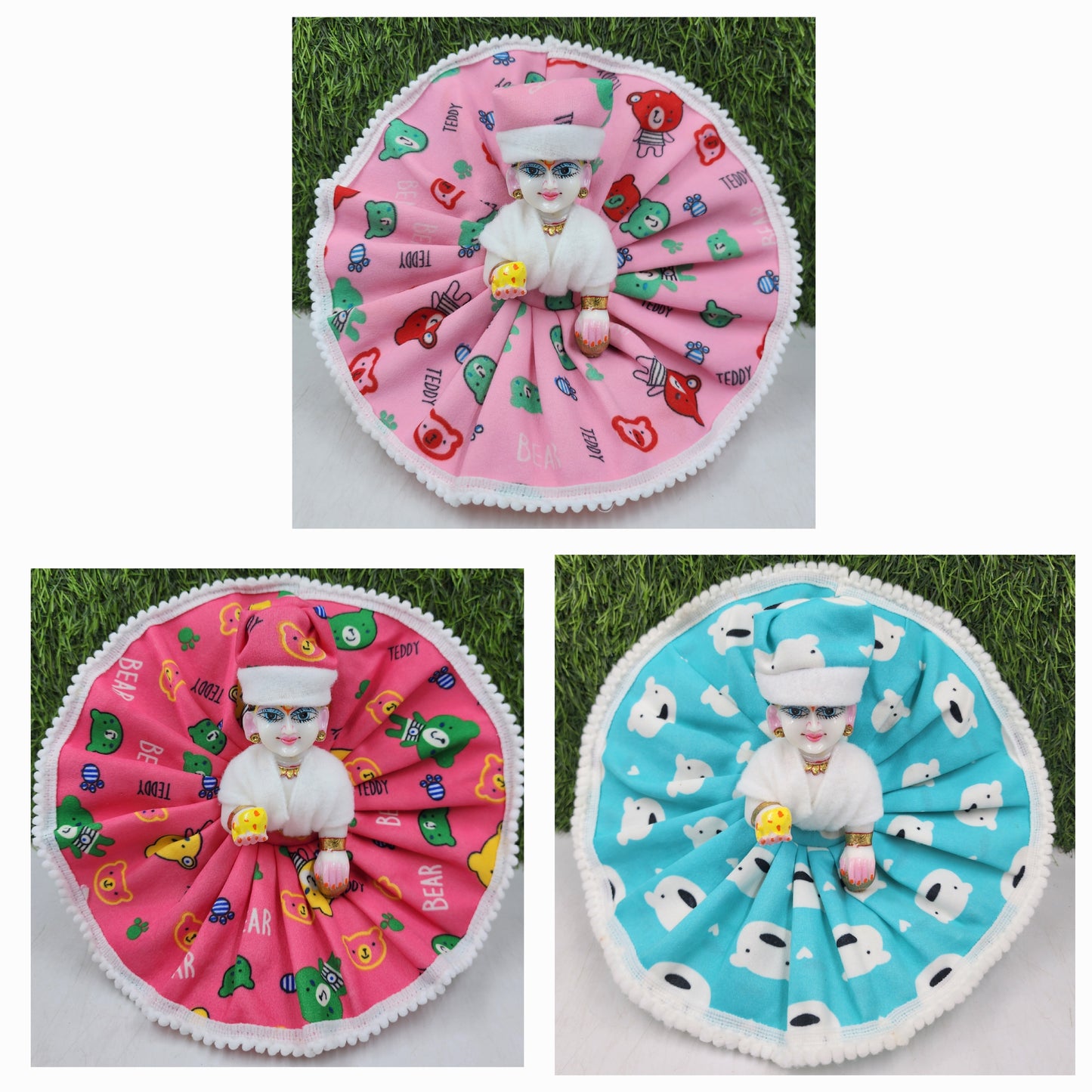 Teddy print winter Special nutan gher dress pack of 3