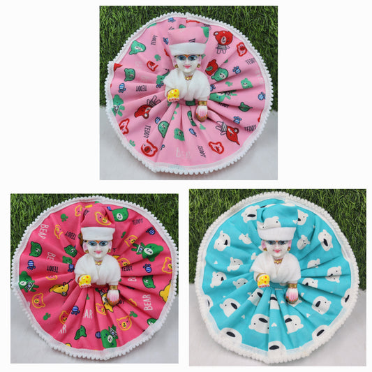 Teddy print winter Special nutan gher dress pack of 3