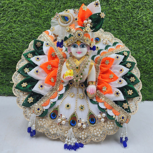 Tricolour patti heavy dress for laddu gopal ji