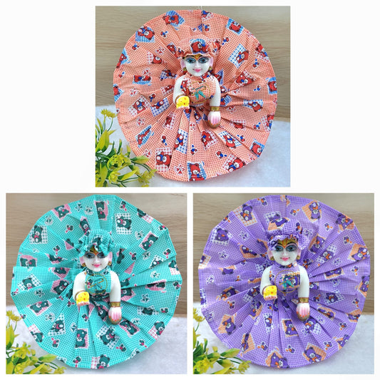 Summer special Teddy  prints cotton dress pack of 3 [ random colours and prints ]