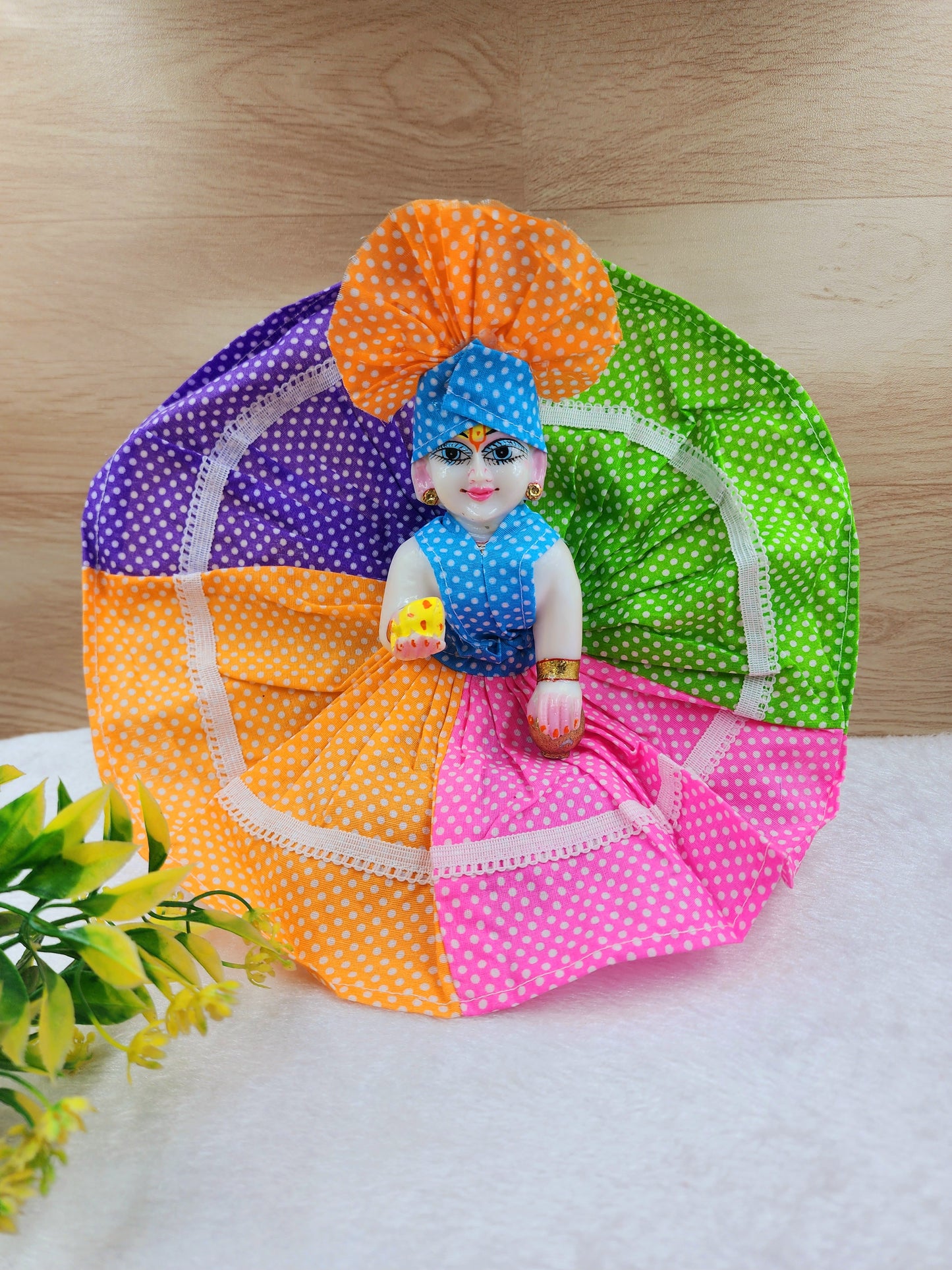 Laddu Gopal Ji Multicolor Cotton Dress Pack of 1