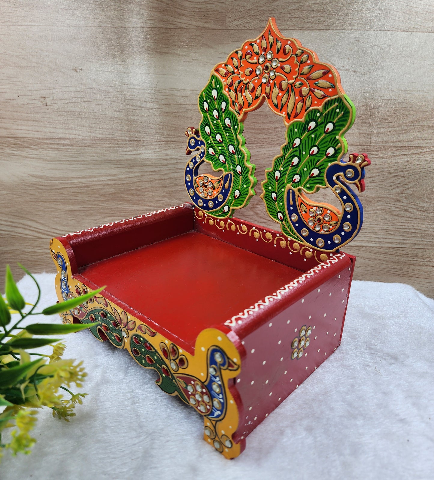 fancy singhasan for laddu gopal ji , wooden material for janmashtami Special.