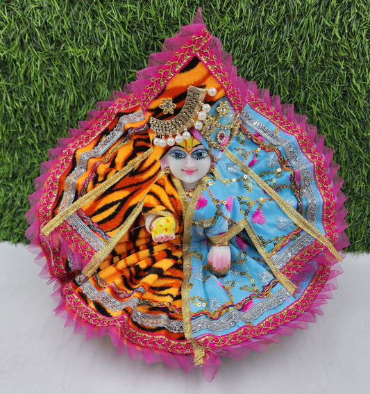 Shivratri Special tiger print and sky dress for Laddu gopal ji