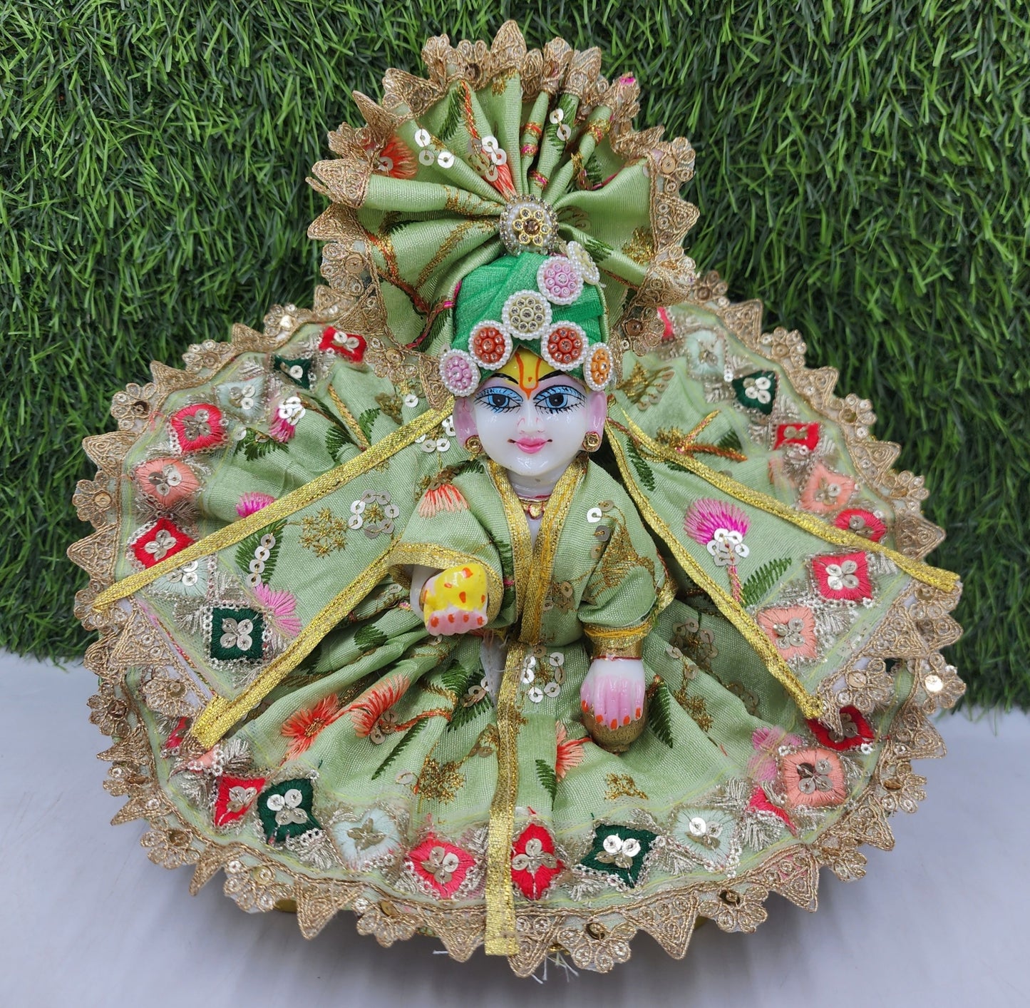 Light Green Fancy dress for Laddu Gopal ji