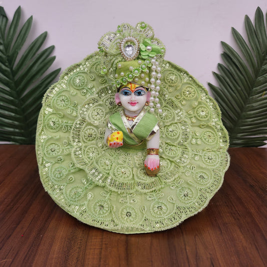 Cute pista Dress for laddu gopal ji with pagdi