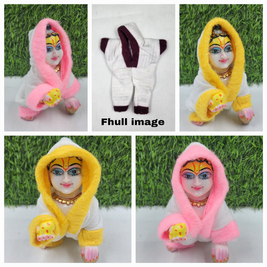 Laddu Gopal fancy attached inner suit (pack of 2) [Random Colors]