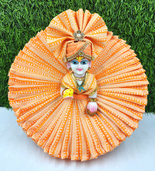 Cute Peach Premium Summer Dress for laddu gopal ji