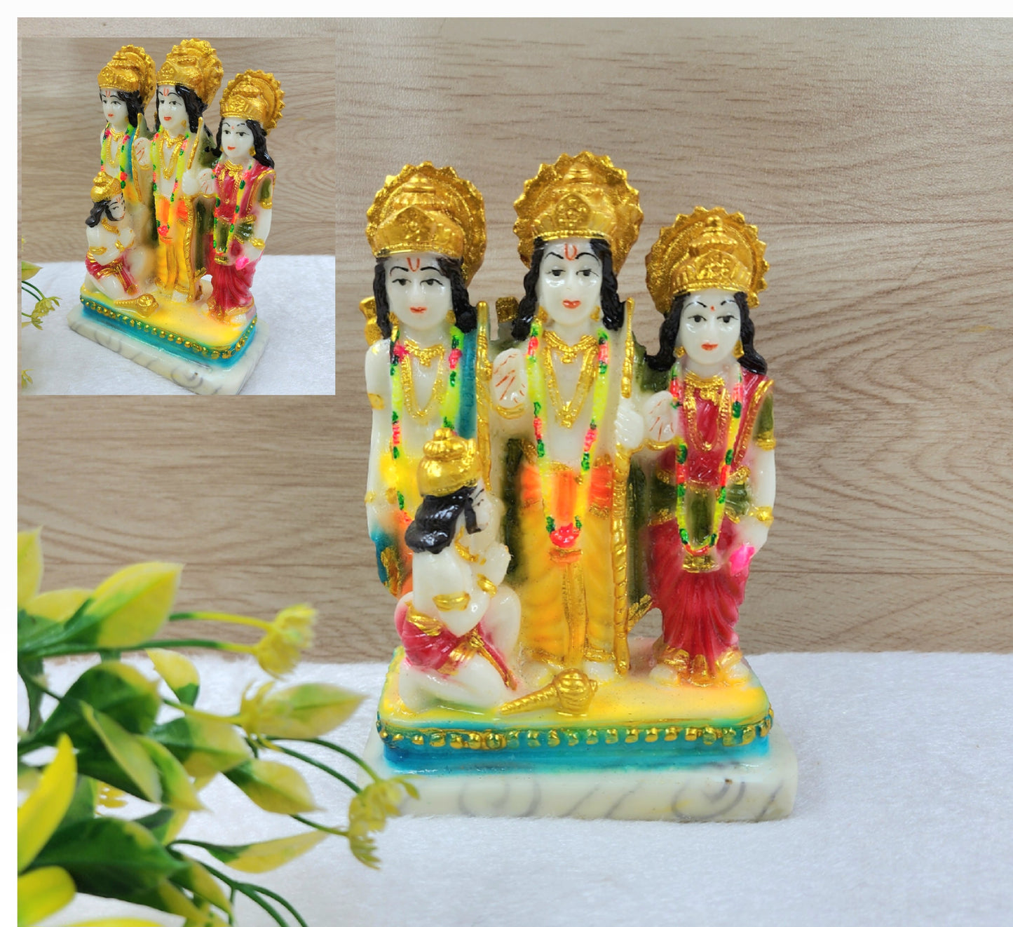 Beautiful Ram Darbar With Hanuman Ji [ multi colour ]