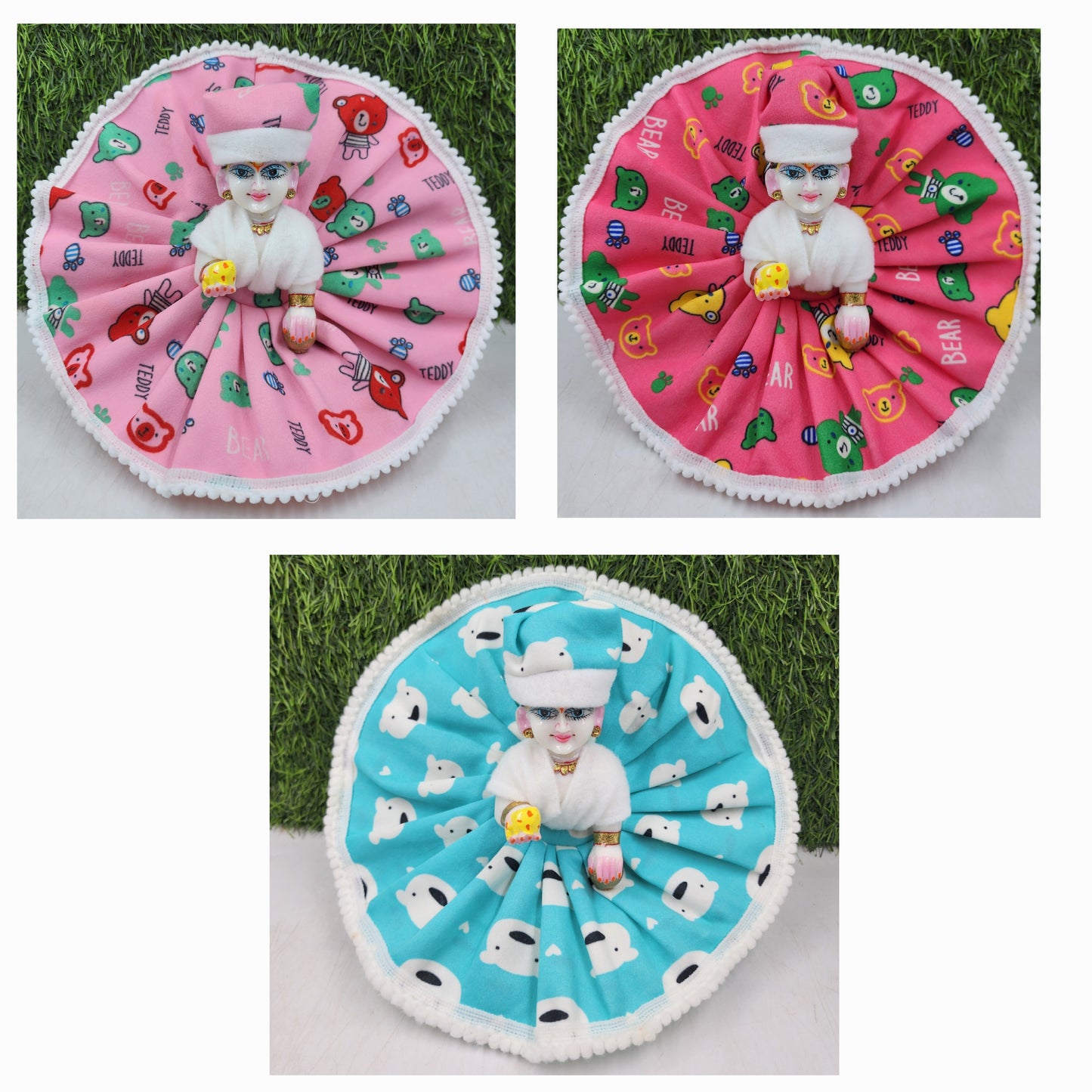 Teddy print winter Special nutan gher dress pack of 3