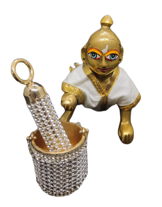 holi festival bucket or pichkari for laddu gopal ji