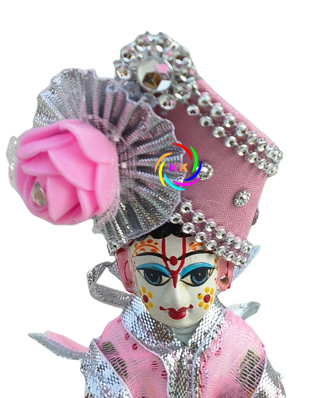 baby pink colour gota pagdi for laddu gopal ji